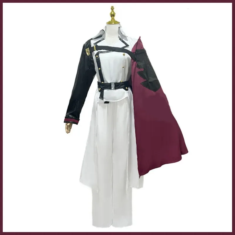Anime Seraph of The End Crowley Eusford Cosplay Costume Red Cloak Military Uniform Full Set Wig Man Halloween Christmas Suit 5ft