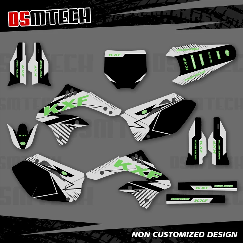 

DSMTECH для Kawasaki KX450F KXF450 KXF 450 KX 450F 2006 2007 2008, полная графика, наклейки, наклейки для мотоцикла, фон на заказ 001
