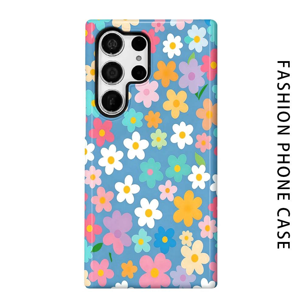 Oil Flower Phone Case for For Samsung Galaxy S26 S25 S24 S23 S20 FE A56 A36 Ultra Glossy HD Hard Cover Film Shell