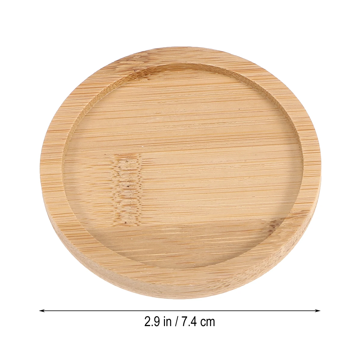 

6PCS Bamboo Serving Plate for Succulent Pots Stackable Coaster Home Insulation Practical Decorative Tool Plant