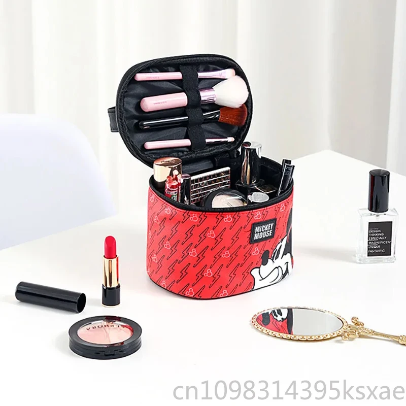 

Disney Mickey Mouse Makeup Bag for Women Large Capacity Waterproof Cosmetic Bag Portable Lightweight