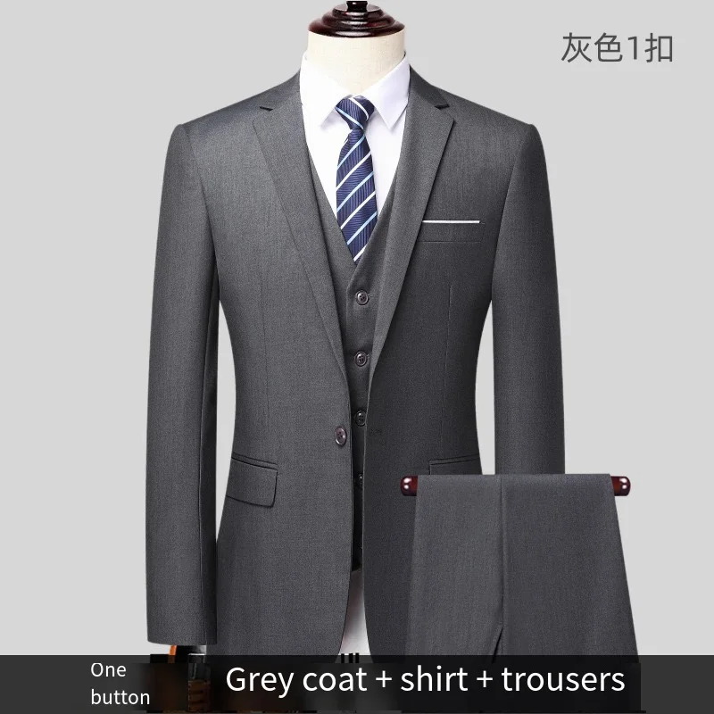 

Man Clothing Men's Suit Blazer Pants Jacket Shirt Coat Trousers 3-Piece Suit Set Business Attire Four Season Clothing Wholesale