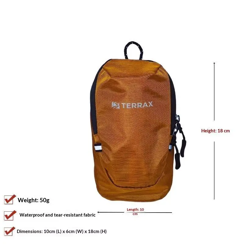 Bolsa de brazo para actividades al aire libre, apta para todas las estaciones, con correa para mochila, impermeable, resistente y duradera, para guardar el teléfono y la botella de agua, ideal para senderismo, correr y acampar en invierno.