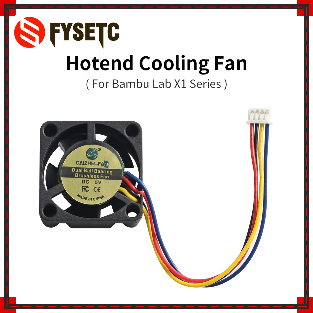 for Bambu Lab X1 X1C Cooling Fan 5V Fan 15000r/min Dual Ball Bearing Brushless Fan for Bamboo Hotend 3D Printers Accessories