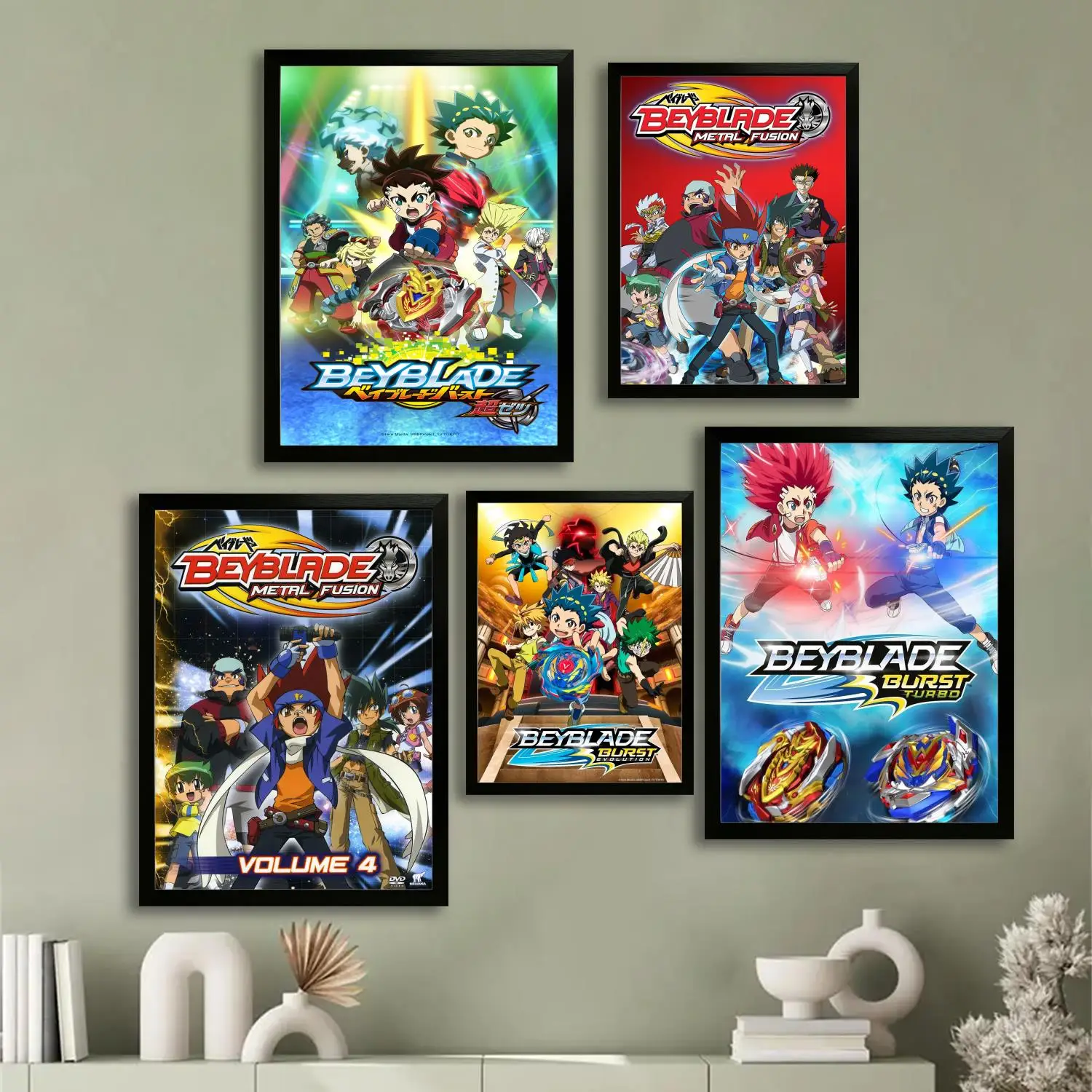 Beyblade Metal Fusion Anime Canvas Art Poster and Wall Art, Picture Print, Modern Family Bedroom Decor,Decorative painting