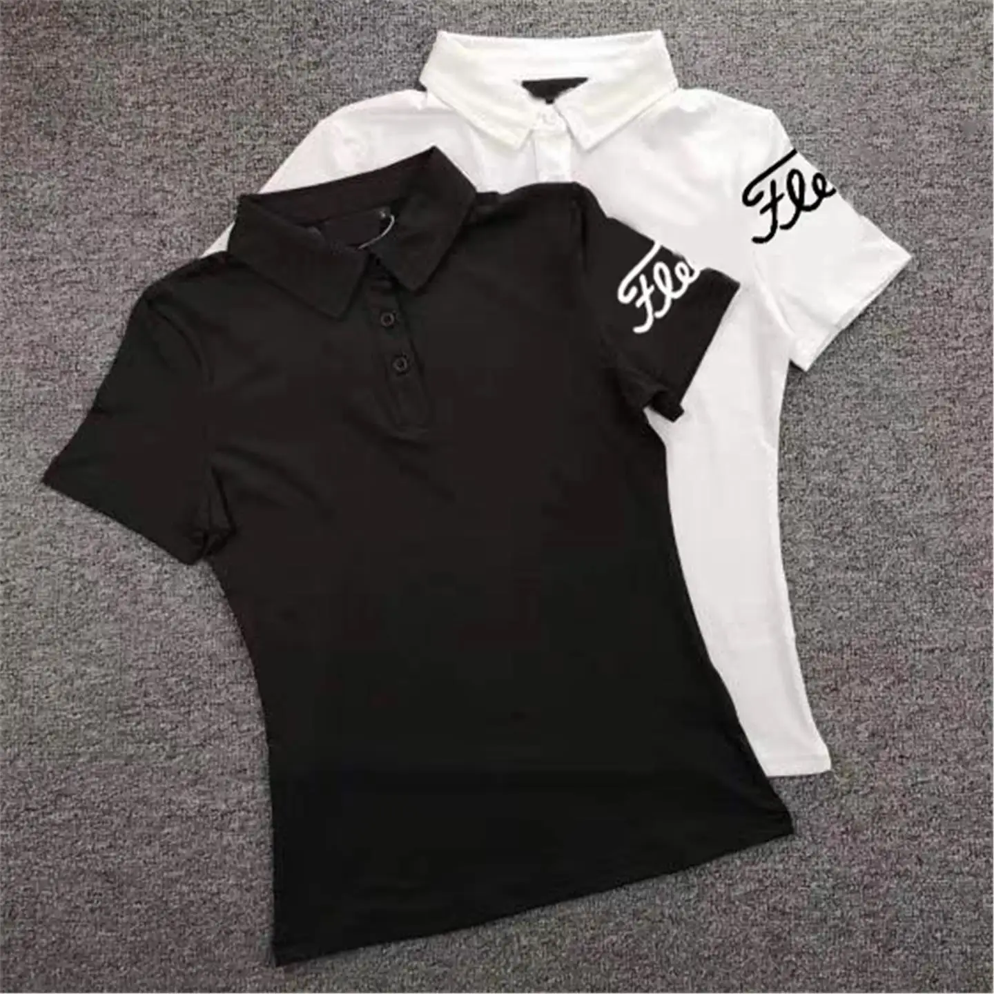 

Women's Golf Summer Slim-Fit Polo Shirt Korean Style Fashion Short-Sleeve T-Shirt Quick-Dry Golf Apparel