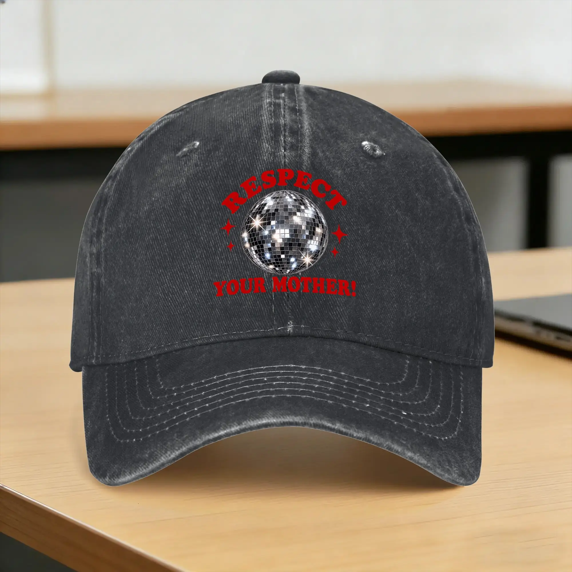 Baseball Cap Retro 70s Groovy Respect Your Mother Disco Ball Summer y2k Retro Trucker Hat Tennis Skate Dropshipping Baseball Cap