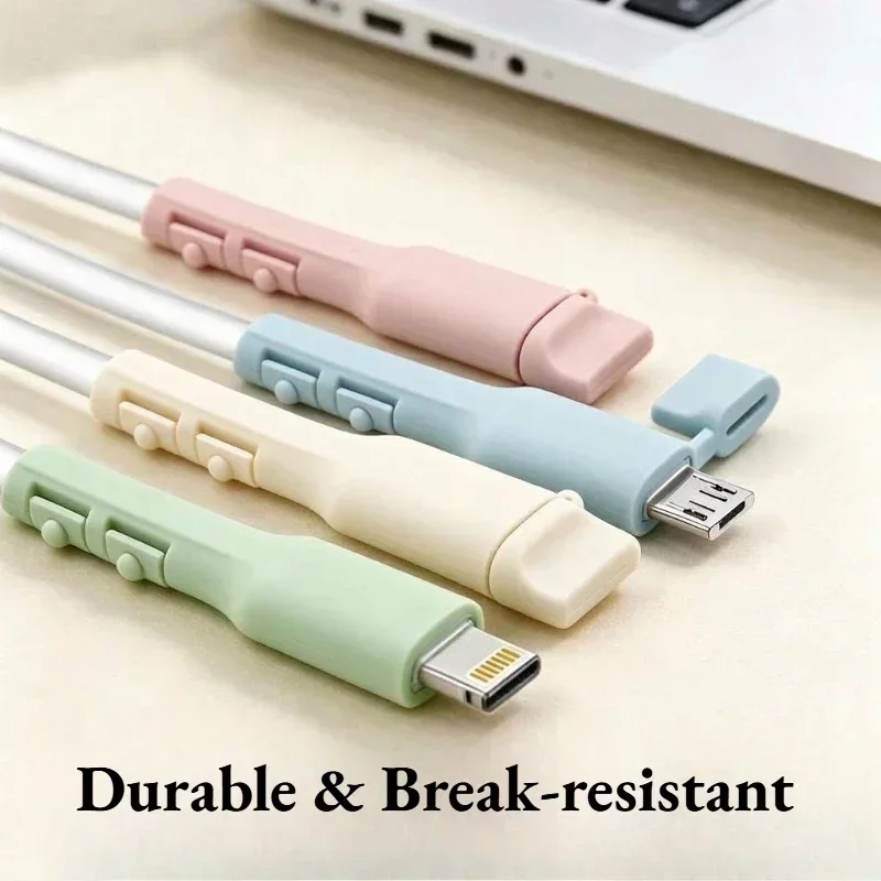 Silicone Charging Cable Protector  Anti‑Break Cord Saver Sleeve for Type‑C Lightning Cable Anti Fray Cable Protection Parts