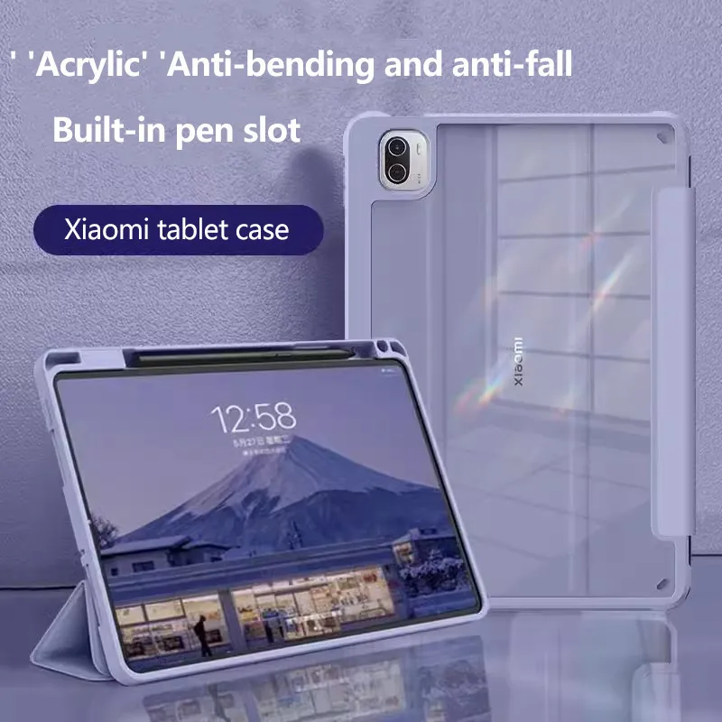 Acrylic Case For Xiaomi Pad 6S Pro 12.4inch 2024 5 Pro 6Max 6 Pro Redmi Pad SE 11 Pad 10.61 Smart All-inclusive Protection Cover