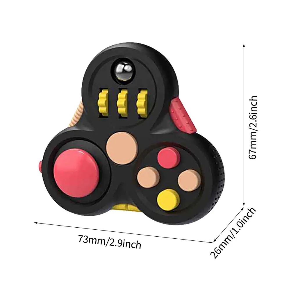 1 Stuk Fidget Spinner Handvatten Multicolor Kids Anti-Stress Magische Puzzel Speelgoed Stress Reliëf Speelgoed Voor Autisme Adhd Angst Verlichting Focus