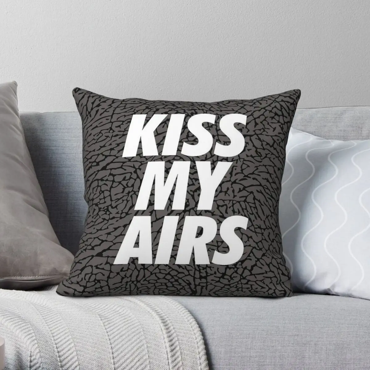 Kiss My Airs Hype-funda de almohada cuadrada de elefante, poliéster, lino, terciopelo, decoración creativa con cremallera, funda de cojín para el hogar