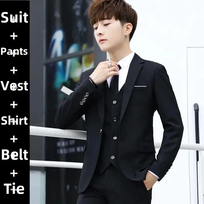 Men's Casual Business Suit Slim Fit Western Style Jacket Smooths Your Silhouette For Wedding Groomsmen Loose Fits