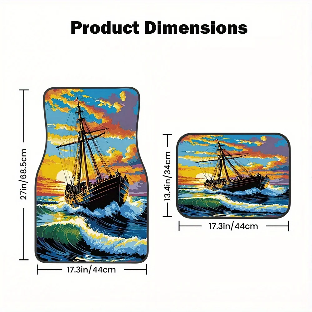 Trendy Print High-End Mats | High-Quality Polyester, Universal Fit, Easy To Use - For Most Vehicles & Enthusiasts