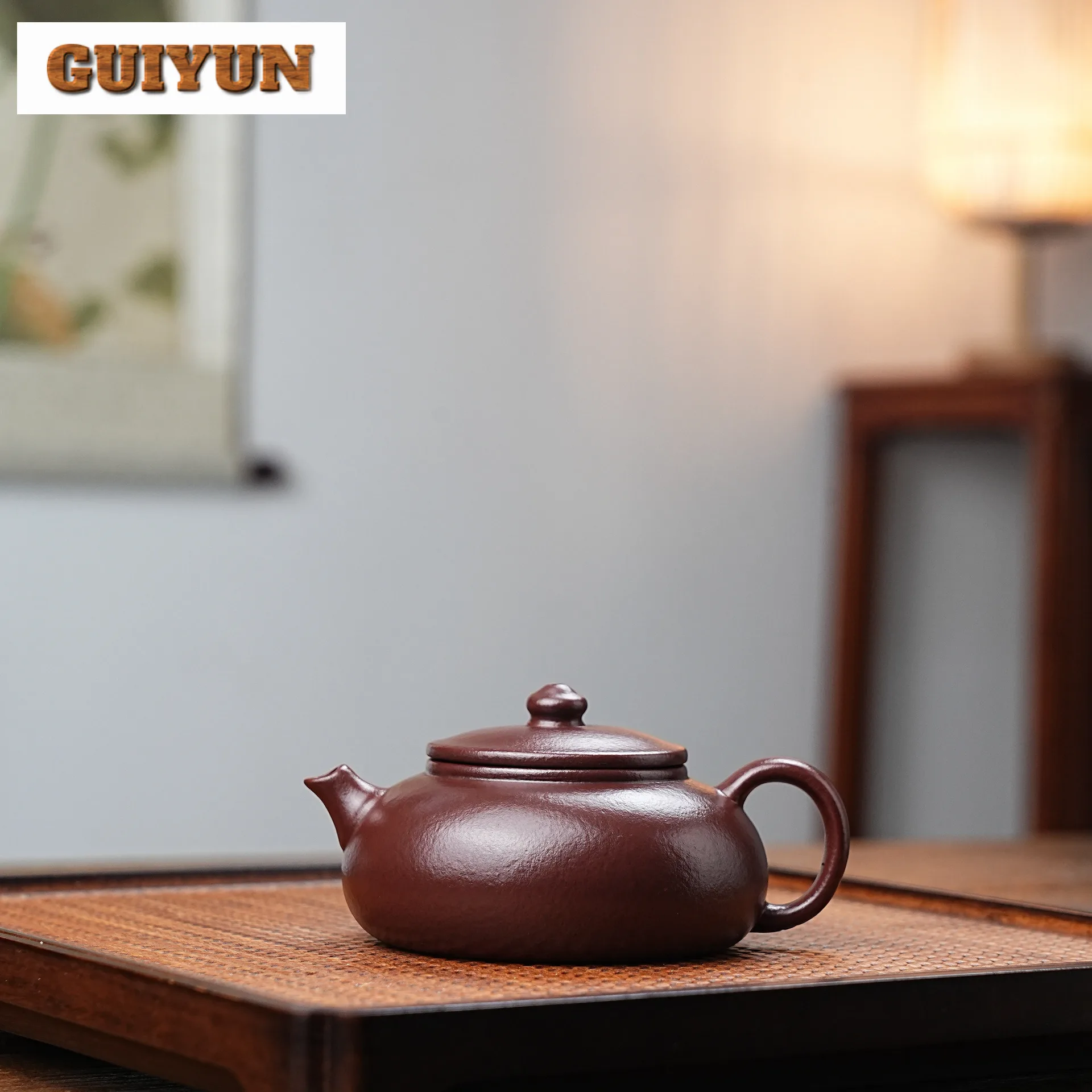 

150ml Creative Yixing Purple Clay Teapots Handmade Han Jiang Pot Raw Ore Purple Mud Tea Maker Kettle Chinese Zisha Tea Set Craft