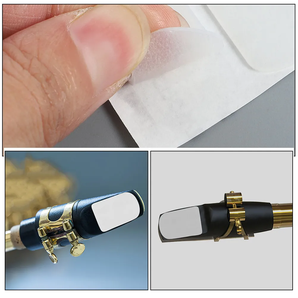 80Pcs 0.8mm Food Grade Silicone Mouthpiece Pads Transparent Cushions for Saxophone Clarinet Mouthpieces Secure Fit Extended