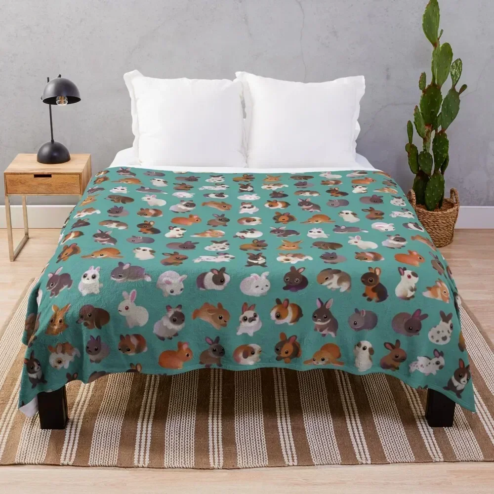 

Bunny day - green Throw Blanket heavy to sleep For Decorative Sofa Blankets