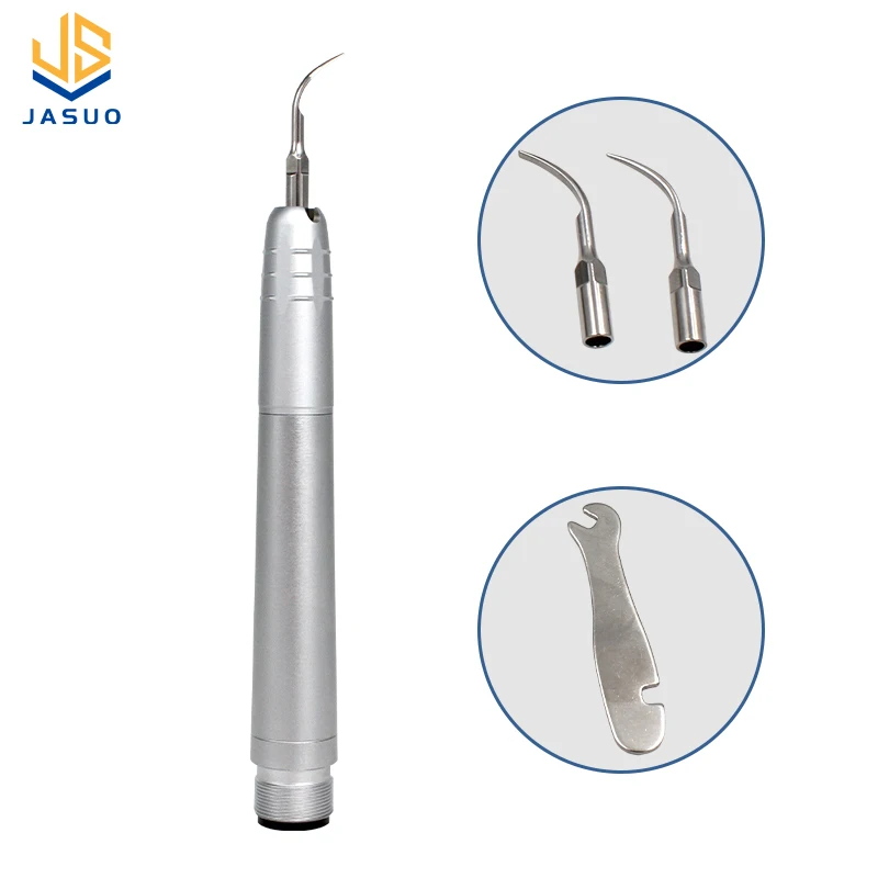 

Dental Ultrasonic Air Scaler 2/4 Holes Tooth Calculus Remover Cleaning Tool Scaling Handpiece Frequency Pneumatic Scaler