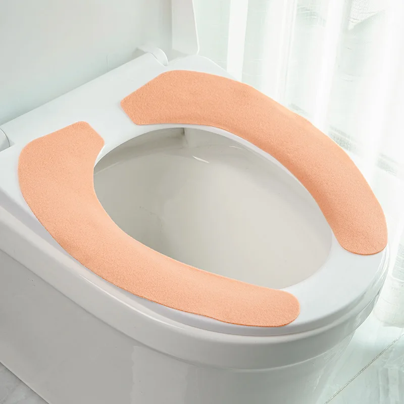 

Solid Color Sticky Toilet Mat Bathroom Anti-Dirty Toilet Cushion Four Seasons Toilet Seat Cover Home Decor Washroom Accessorie