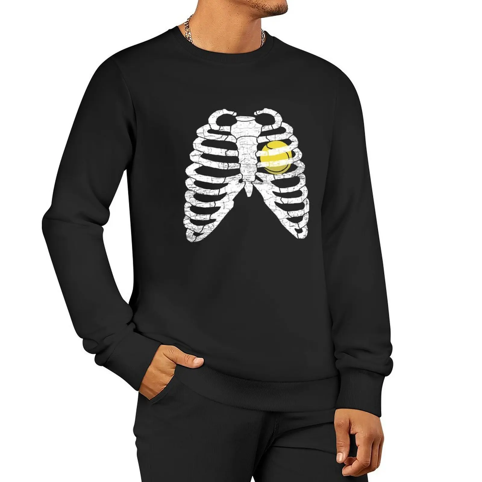 Jersey de tenis con costillas, camisetas gráficas, ropa de invierno para hombre, chándal, ropa coreana para hombre, sudadera