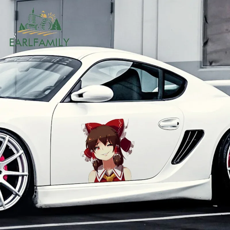 

EARLFAMILY 43cm x 37.7cm For Anime Girl Car Stickers Waterproof Decal Vinyl Material Motorcycle Sticker Occlusion Scratch