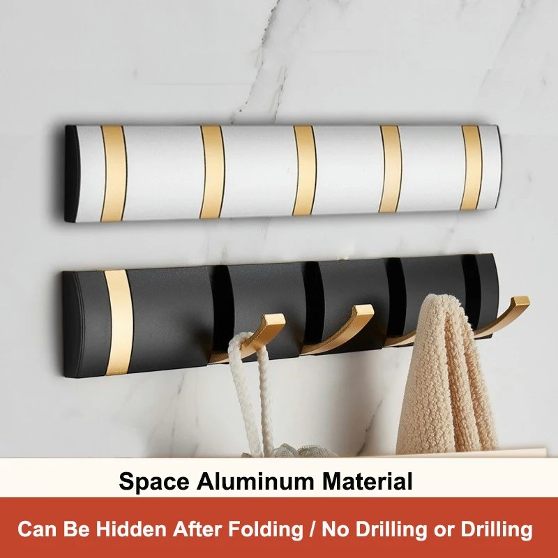 

Coat Rack Wall Mount - Modern, Metal Wall Coat Rack Sturdy Wall Hook Rack Rail for Hanging Coat, Jacket, Clothes, Hat