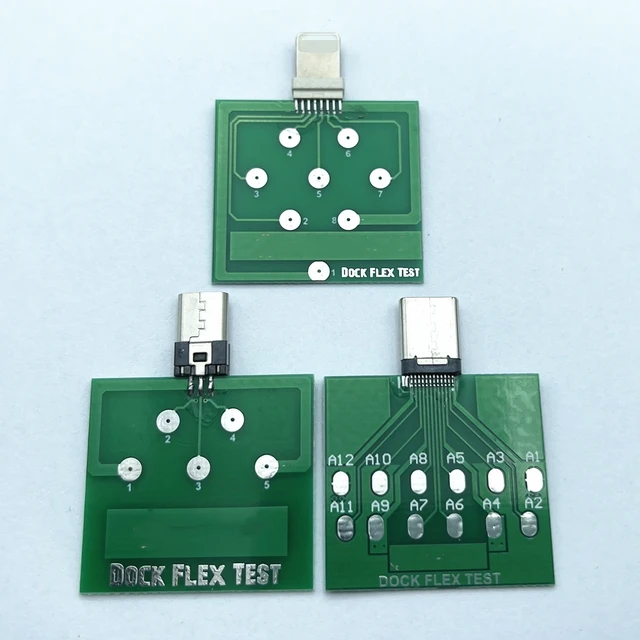 1-3 szt. Micro USB PCB płytka testowa stacja dokująca Flex Tester dla iPhone Andorid Micro Type-C usb3.1 złącze do naprawy smartfona