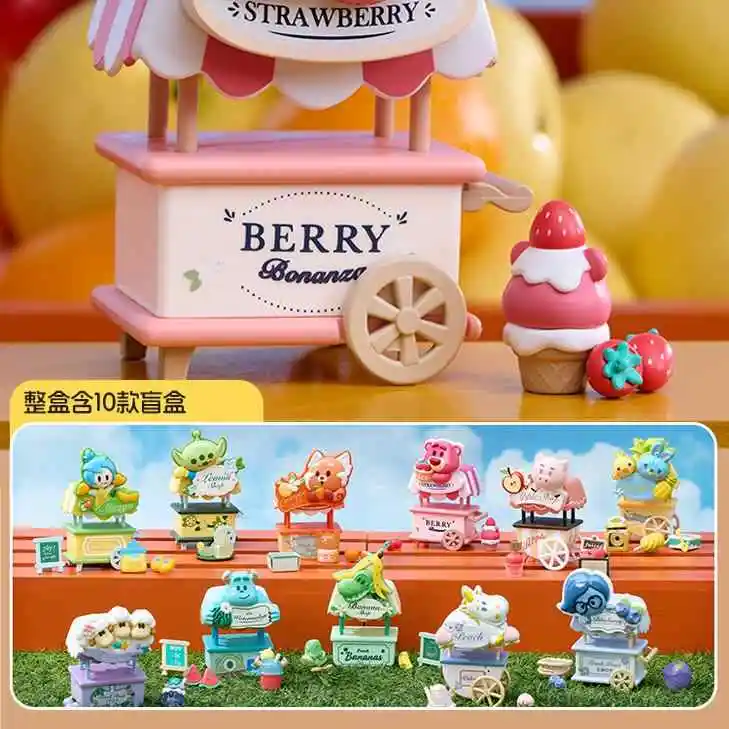 Miniso Disney Pixar Fruit Market Series Blind Box Toys Cute Boy Anime Figure Mystery Box Statue Collection Model Surprise Gift