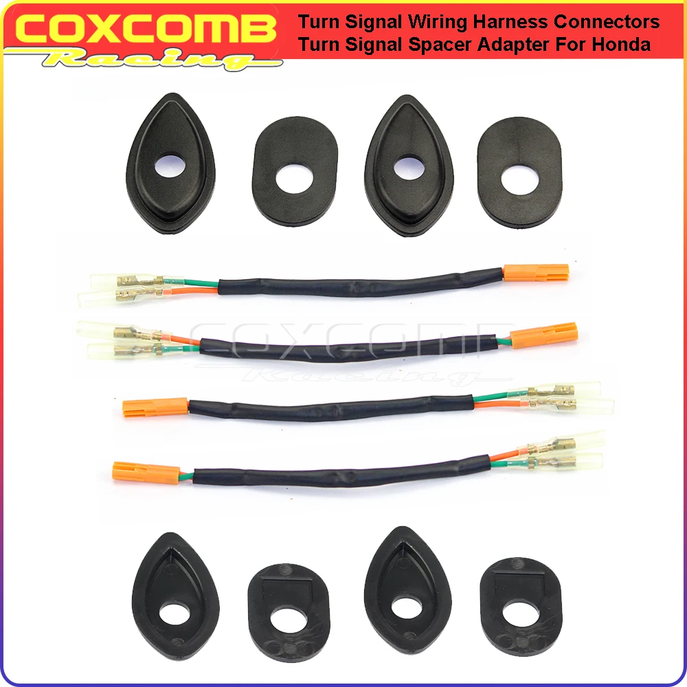 2 دبوس موصلات بدوره مصباح إشارة سلك التوصيل مؤشر المتعري فاصل محول لوحة لهوندا CBR600RR CBR1000RR CB CBR NC VTX