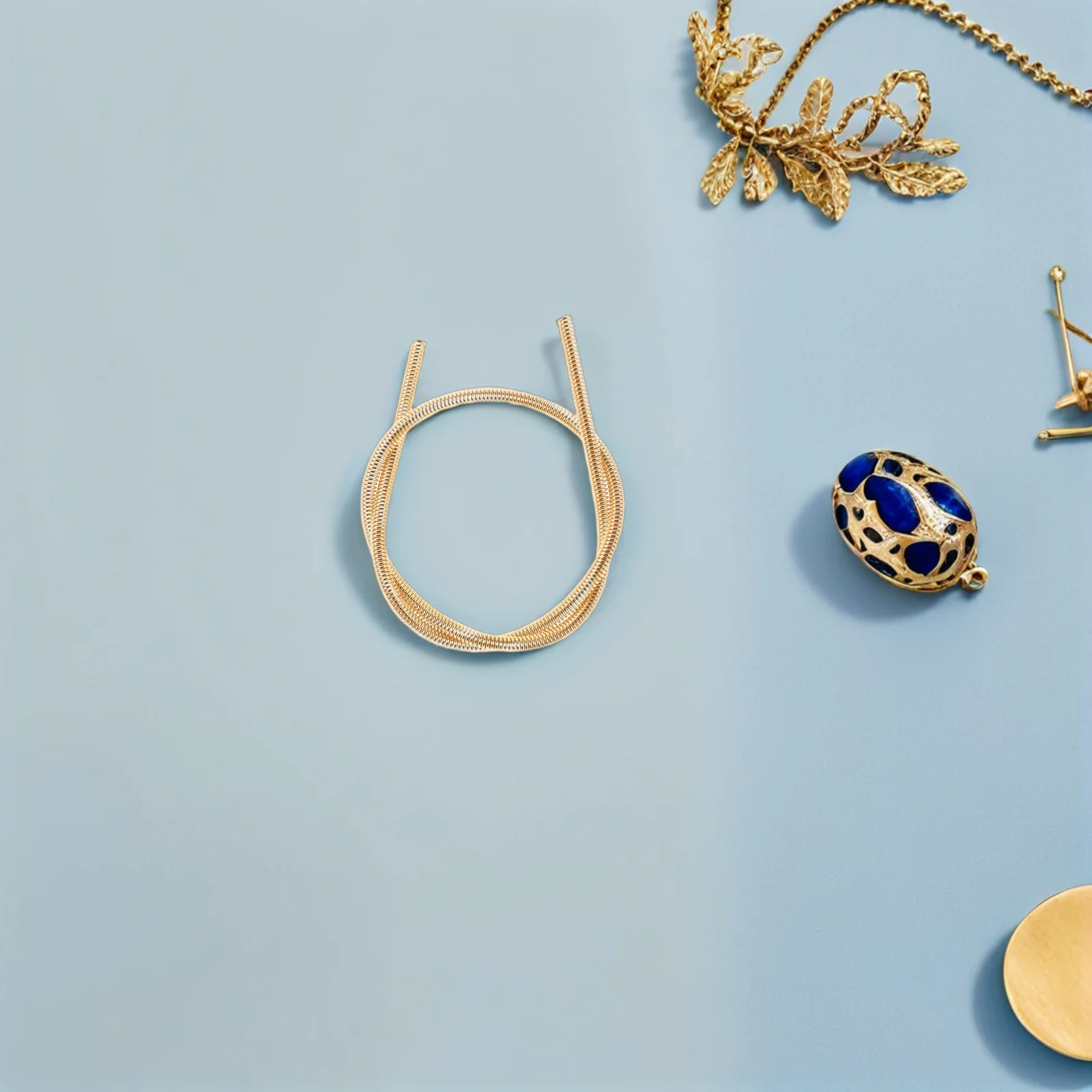 

4Pcs Metal Jewelry Accessories Copper Plated Spring Wire Memory Coil Flexible Wire for Bracelet Ring Making Jewelry Supplies