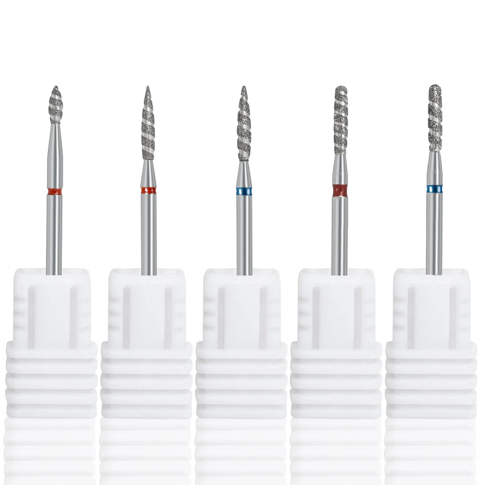 3/1 토네이도 불꽃 다이아몬드 네일 드릴 비트 밀링 커터 페디큐어 다이아몬드 버 전기 광택기 액세서리 네일 아트 도구