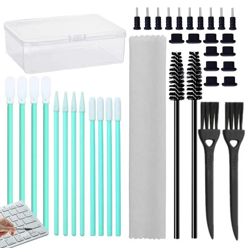 56pcs Phone Charging Port Cleaning Kit USB C Plug Set and Headphone Jack Cleaner USB Charging Port Dust Port Covers