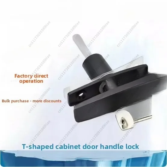 Black Pop-Up T Handle Lock with Washer Threadless for Truck Bed Cover Camper Top Clockwise Operation