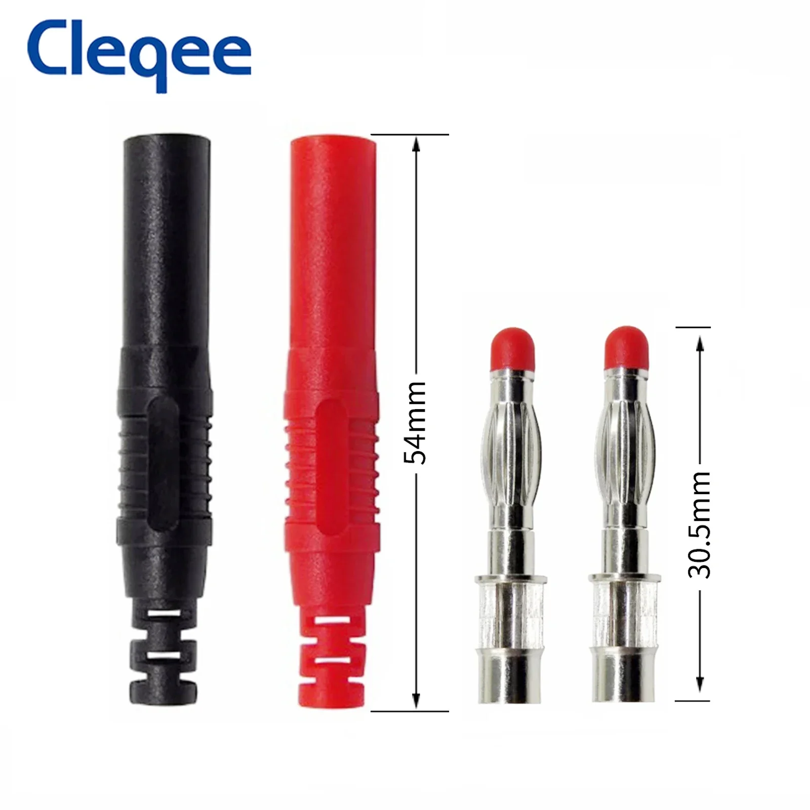 Cleqee P3013 32A bezpečnosti 4mm shrouded banán kolíček pájecí typ DIY spojování pro multimetr krunýř vede konektorů 1000V