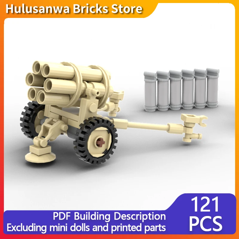 

Немецкая ракетная установка времен Второй мировой войны, Nebelwerfer 41, модель MOC, строительные кирпичи, военное оборудование, модульные подарки, праздничная сборка, детские игрушки