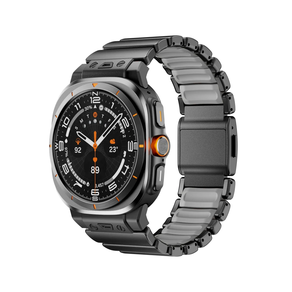 Luxuriöses Titan-Metallarmband für Samsung Galaxy Watch Ultra 2 2025 2024 47mm Magnetisches Silikon-Armband Herren Business-Accessoires – Detail 17