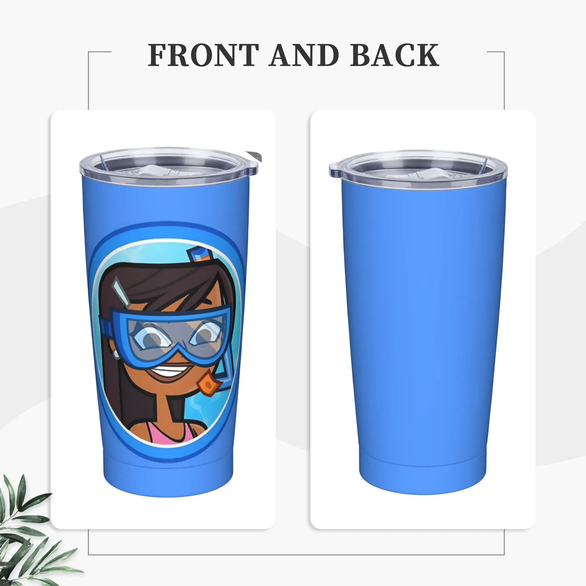 Totals Dramas Reboot Snorkeling Priya Tumbler Vacuum Insulated Thermal Cup with Lid Straw Office Home Mugs Hot Cold Drink, 20oz