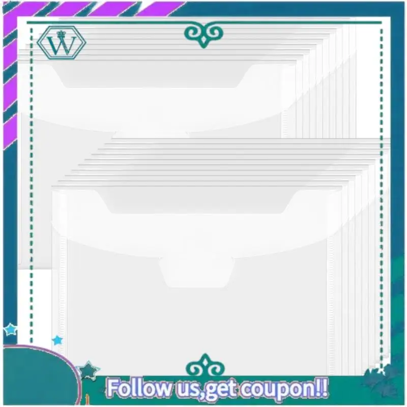 

A75Q-20 Pcs Clear Stamp And Die Storage Bag Resealable Storage Pocket Large Envelope Case For DIY Scrapbooking Paper Card