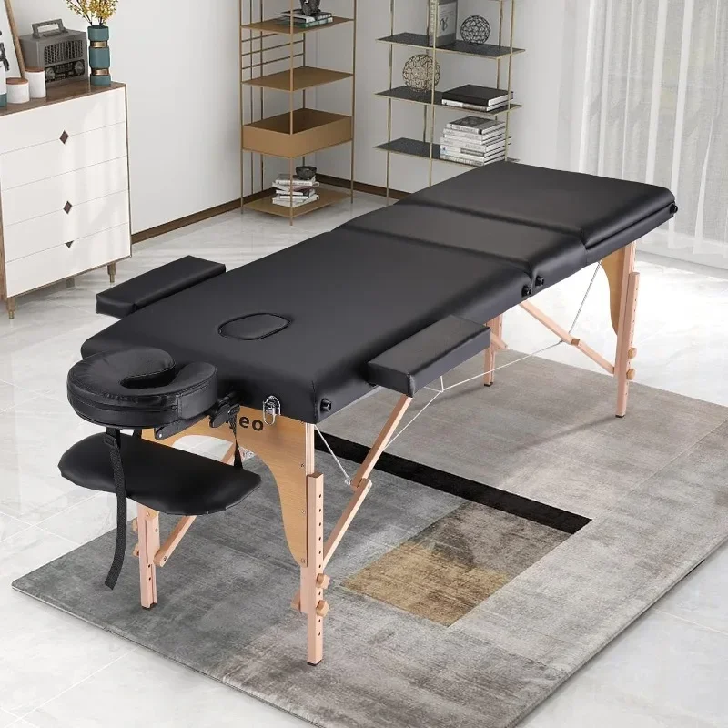 Professional Massage Table Portable Massage Bed for Spa Salon Tattoo Esthetician Lash Reiki, Adjustable Height 84