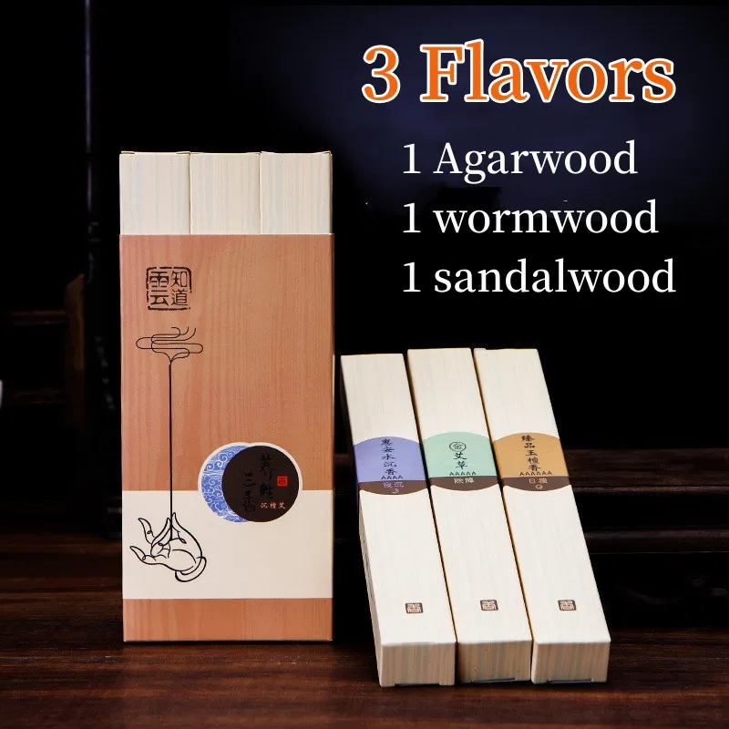 

3 Flavors/Box Natural Fragrant Stick Incense meditation Aromatherapy Household Buddha Incense Sticks Indoor Incens