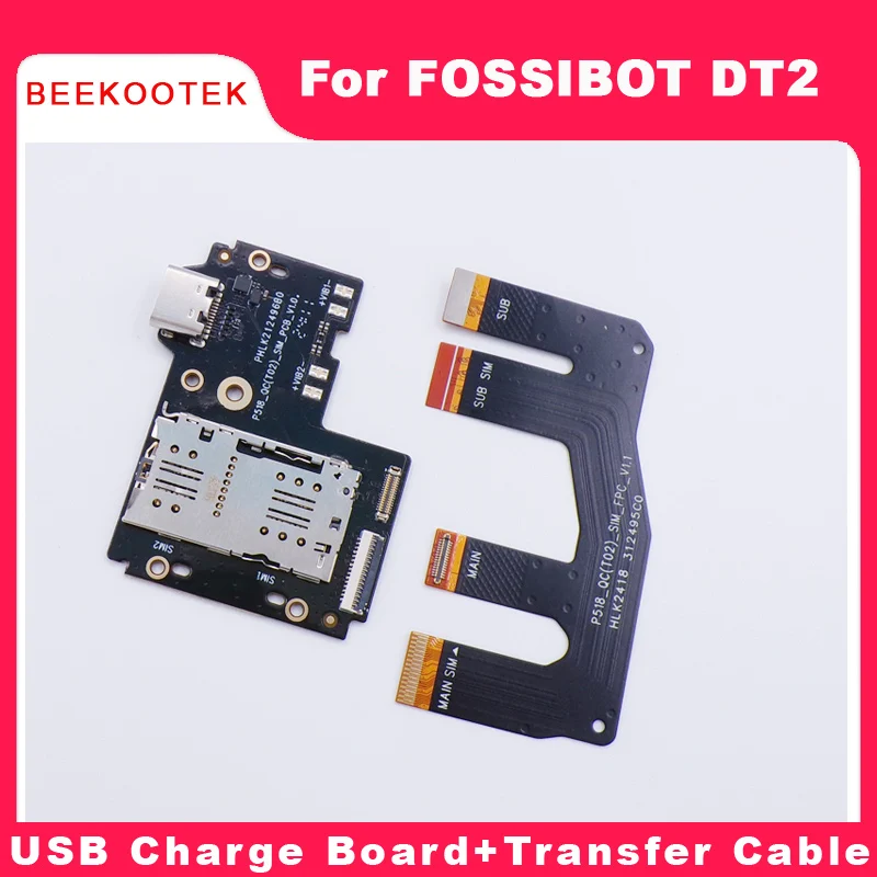

Новая оригинальная USB-плата FOSSIBOT DT2, плата порта зарядки, SIM-карта, маленькая плата с кабелем передачи для планшета Fossibot DT2
