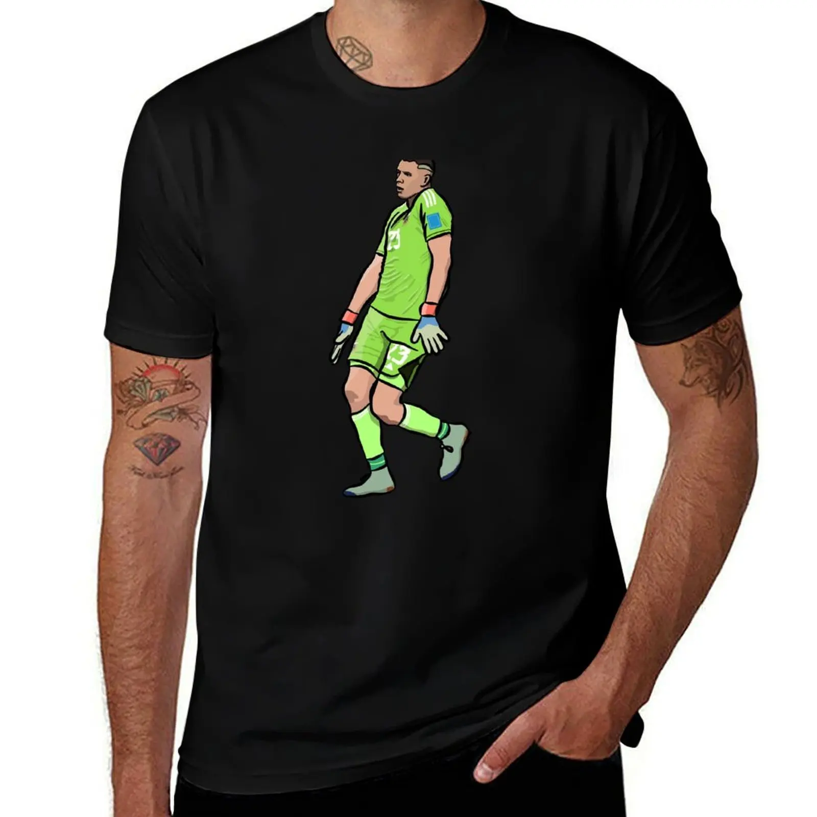 Emi Dibu Martinez Dance Celebration T-Shirt Casual Basic Short Sleeve T-Shirt