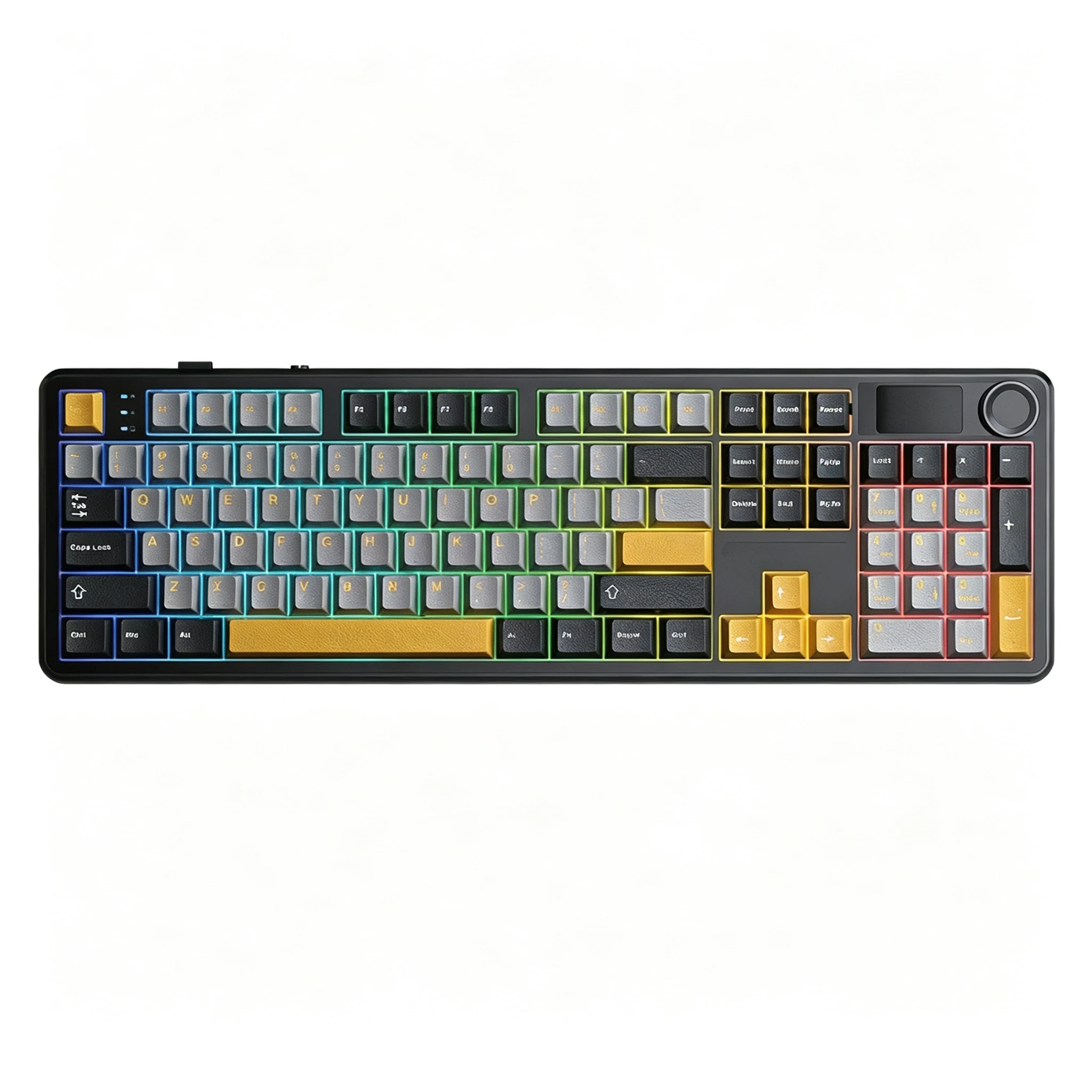 AULA F108 Pro Wireless Tri‑Mode Custom Gaming Keyboard Full‑Size Gasket Hot‑Swappable Mechanical Keyboard with TFT Smart Display
