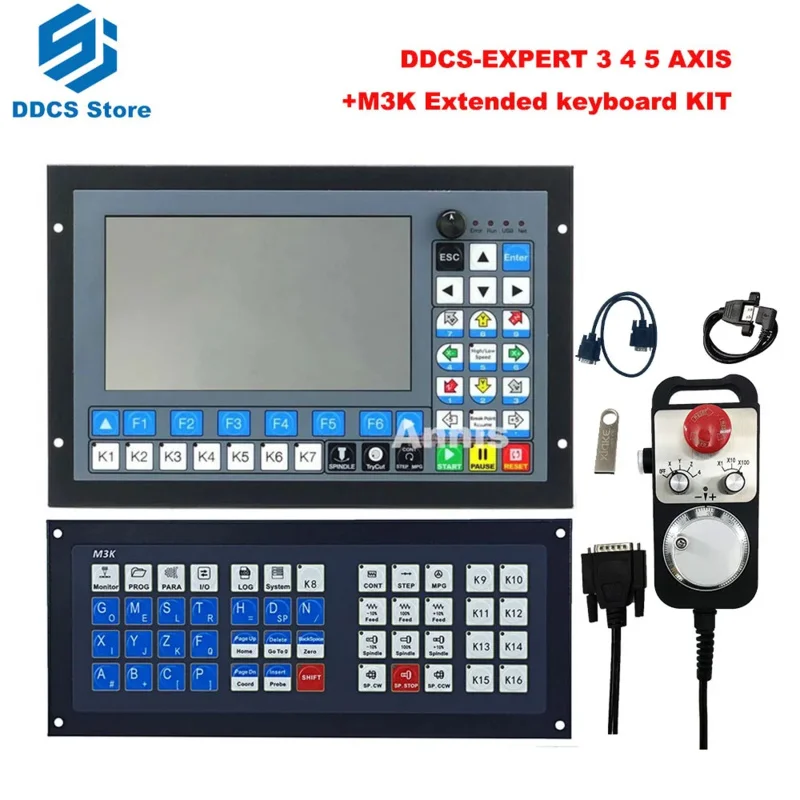 DDCS-EXPERT upgraded version 5axis CNC machining controller 4axis motion control system ATC extended keyboard E-MPG