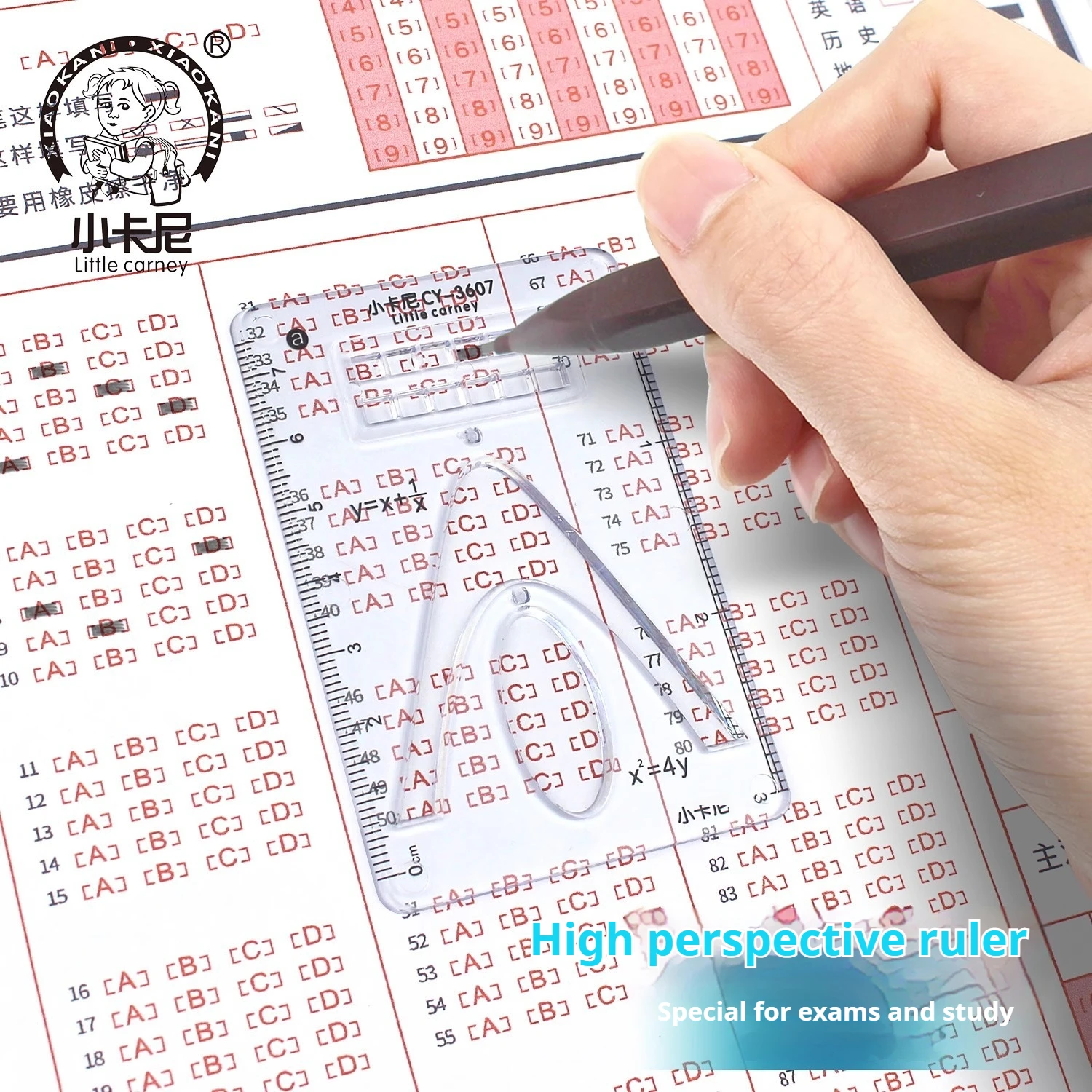 Mathematical Rulers Set Multi-function Geometry Drawing Ruler Transparent Rotatable Scale Ruler for Drafting School Supplies