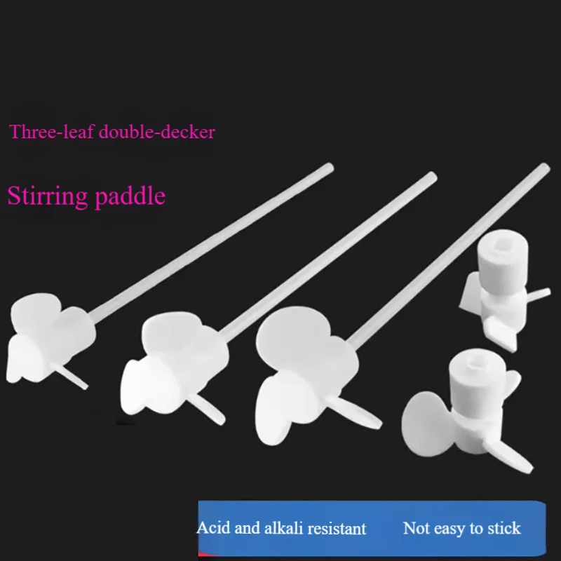 PTFE mixing paddle laboratory high temperature resistant acid and alkali resistant PTFE stirrer propelled stirring rod three bla