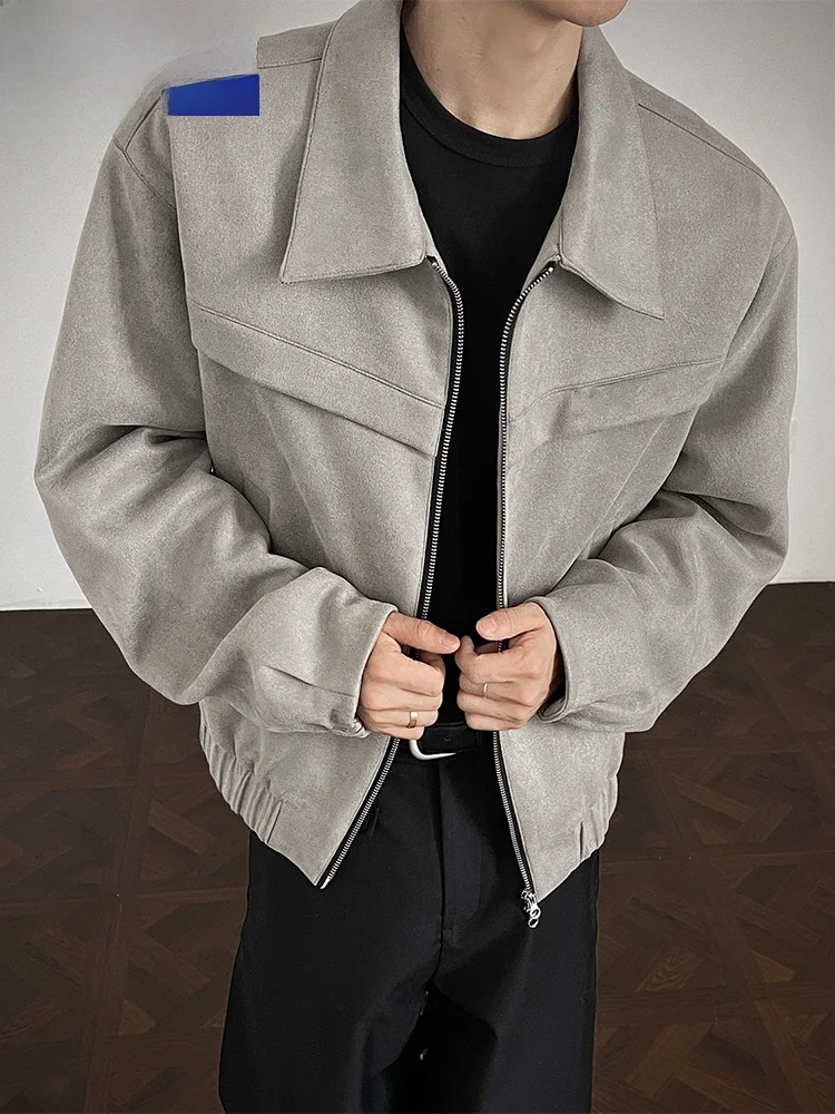 

Мужское замшевое рабочее пальто Wassup Happy, повседневное американское пальто, осень-зима, модное брендовое пальто Detroit с отложным воротником