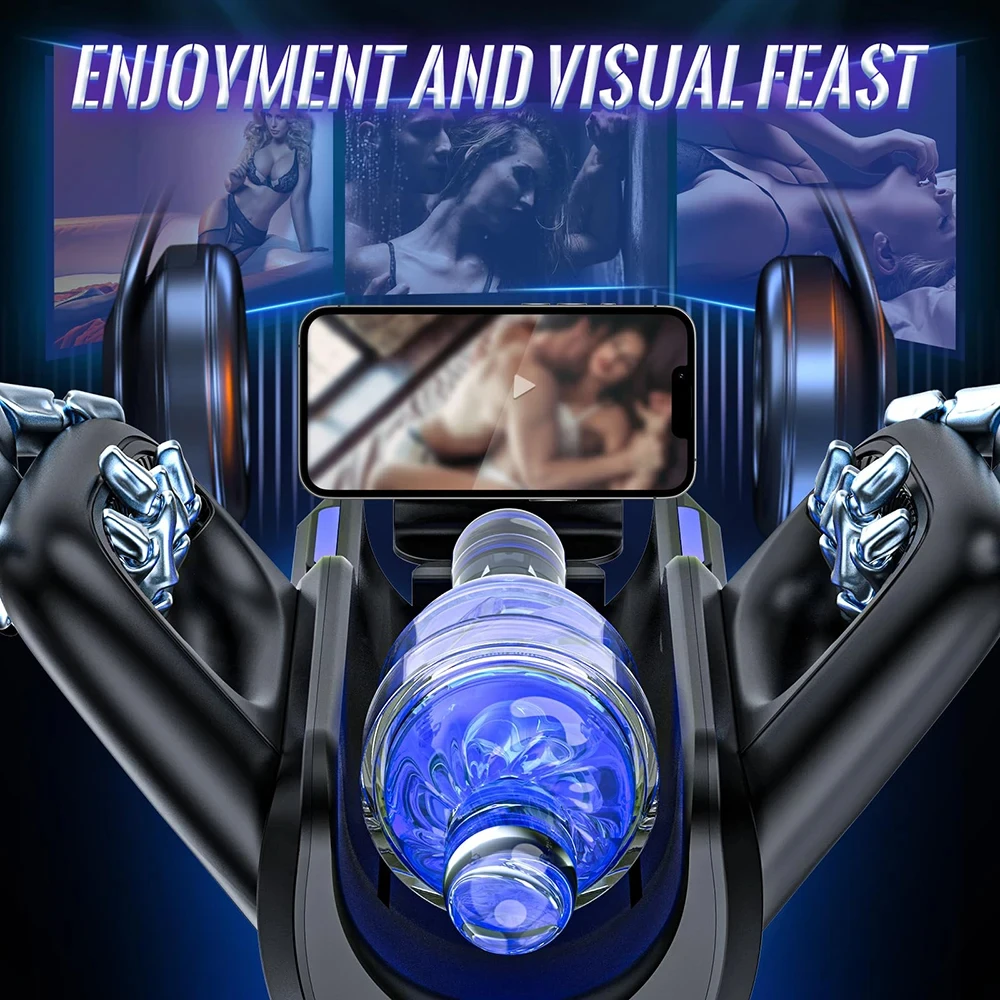 مقابض مزدوجة Leten King آلة الجنس الكهربائية Thrusting ذكر الاستمناء النشوة الجنسية ألعاب جنسية 2 كم ناعم صوت القضيب محفز