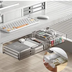 Under Desk Table Drawer Storage Organizer Slide Out Desk Drawers Hidden Desktop Organizer Attachable Pencil Storage Tray