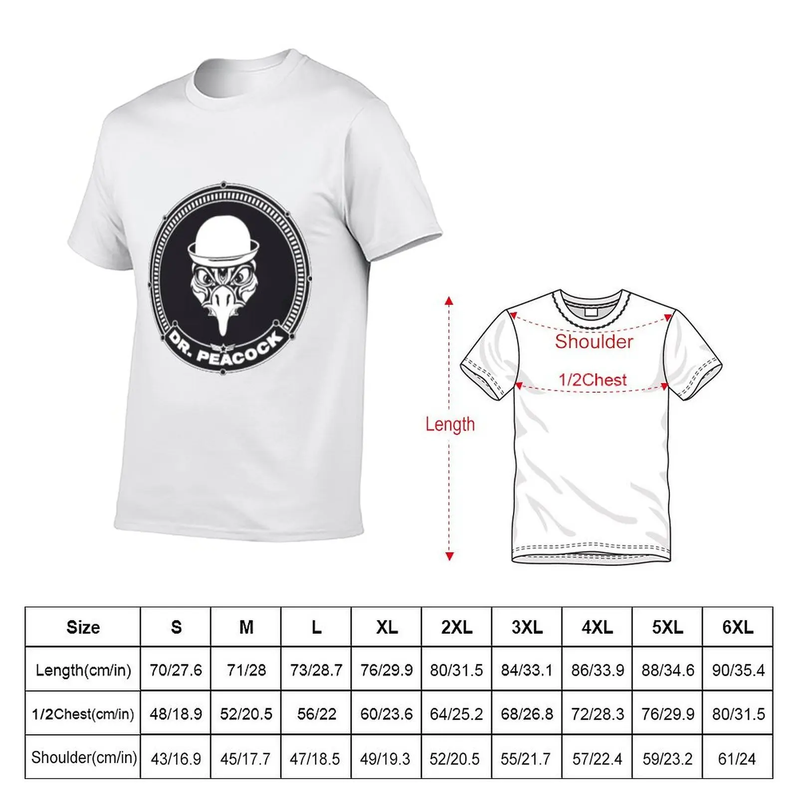 Dr.Peacock T-Shirt t shirts cotton 100% t shirts designer man t shirt summer T-shirt