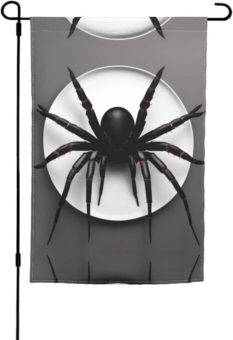 Black Spider Print Garden Flag For Patriotic Home Decor 12